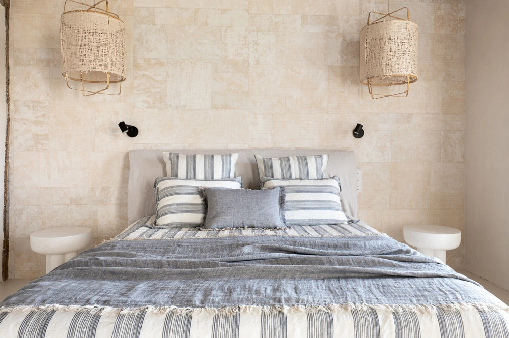 Housse de Couette en Lin Bluestripe – 220x240cm