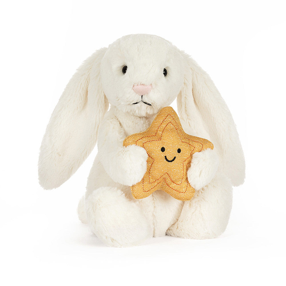 CREAM BUNNY WITH STAR - JELLYCAT