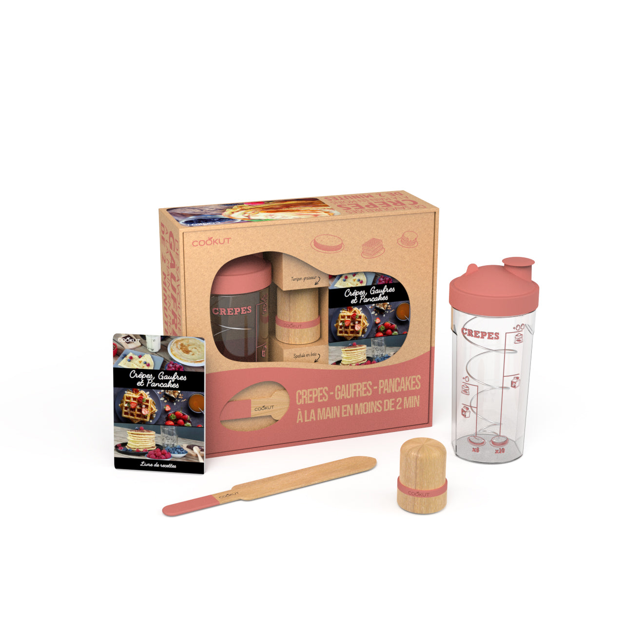 Shaker, Tampon Huileur & Spatule Crêpes Guimauve