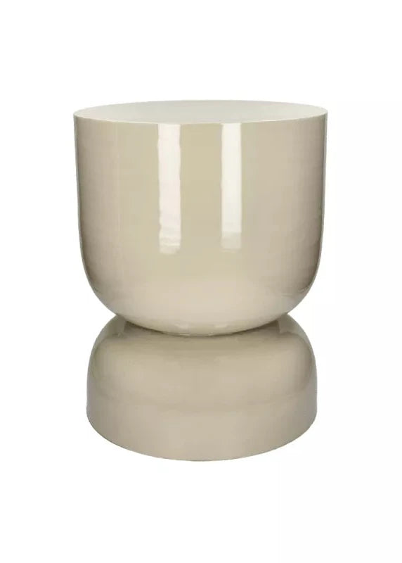 MIMEA IVOIRE - TABOURET FER 36x46