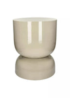 MIMEA IVOIRE - TABOURET FER 36x46