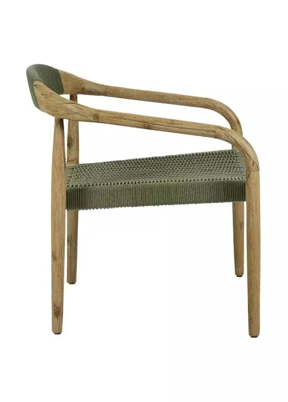 MIRA- FAUTEUIL LOUNGE BOIS ACACIA VERT