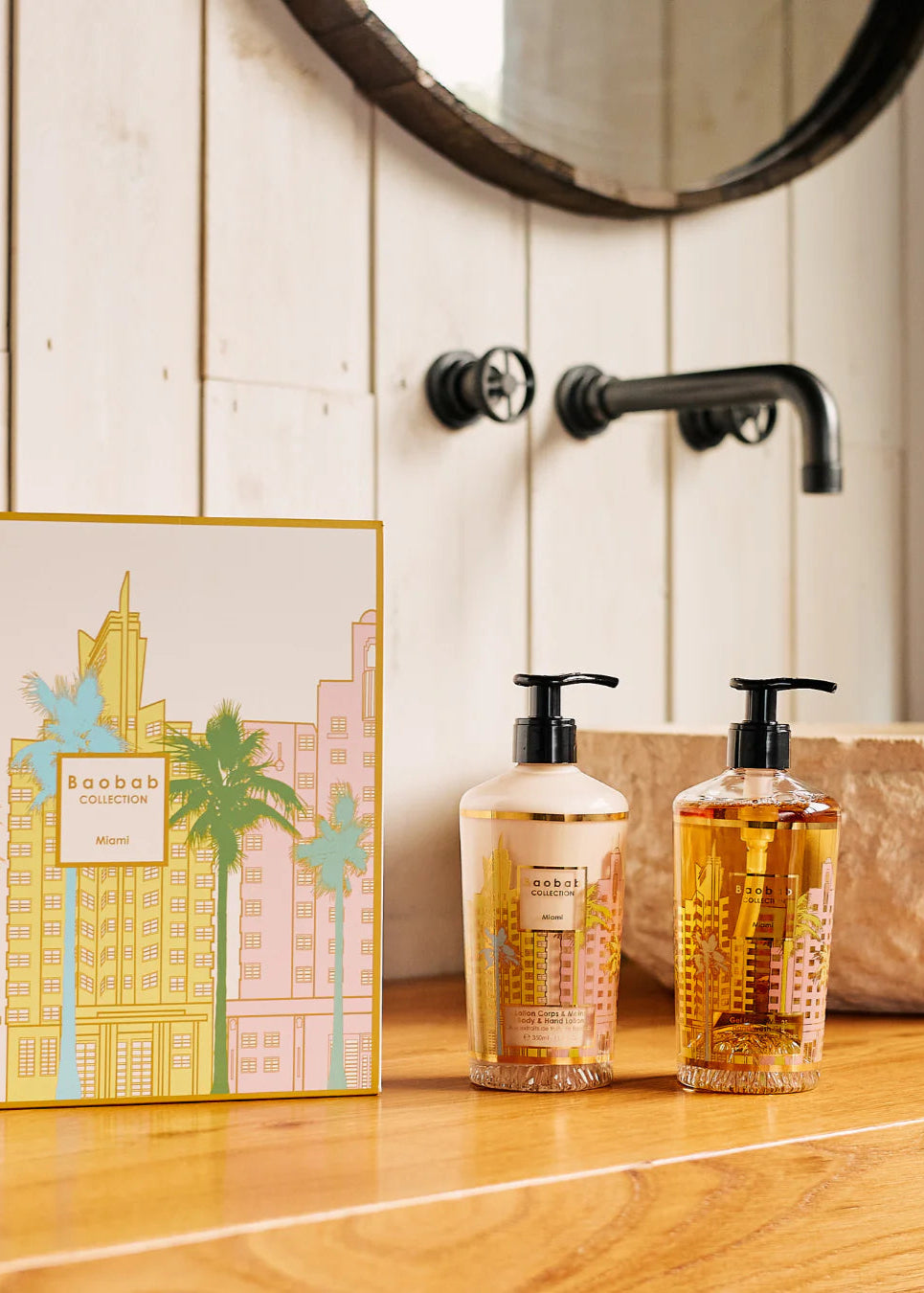 Coffret cadeau -Miami - Lotion corps & mains et gel lavant mains